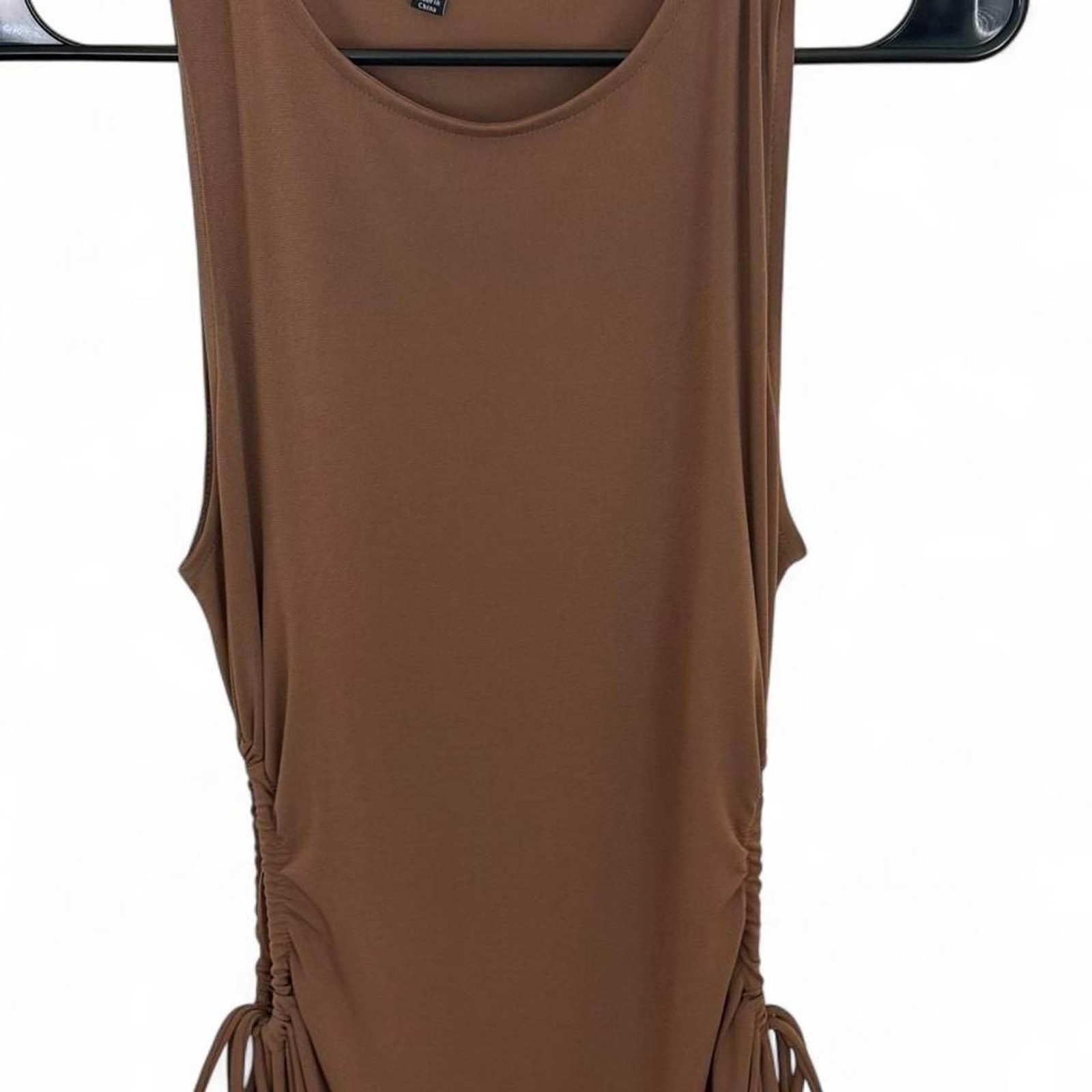 Ambiance Womens Brown Side Cut Out Dress Size L