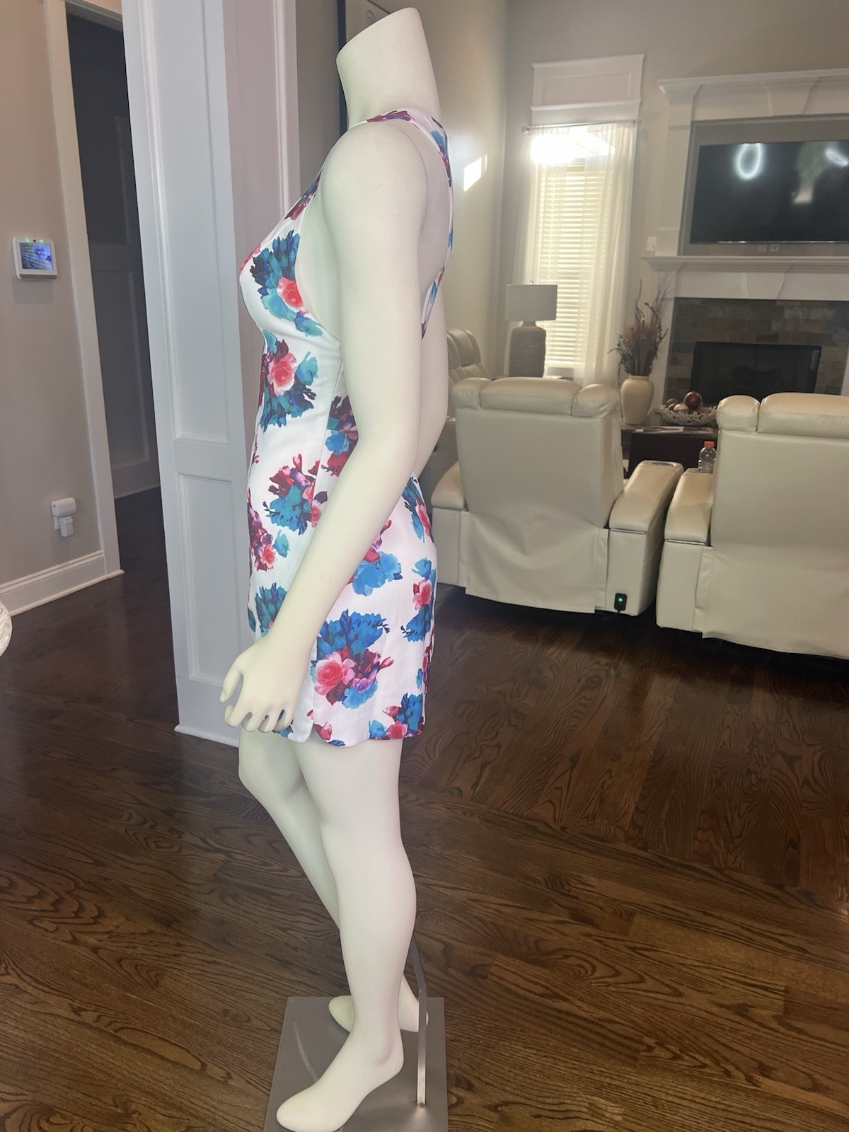 LOVERS+FRIENDS, Revolve Jetset Cutout Skater Dress in Floral Bouquet Size Small