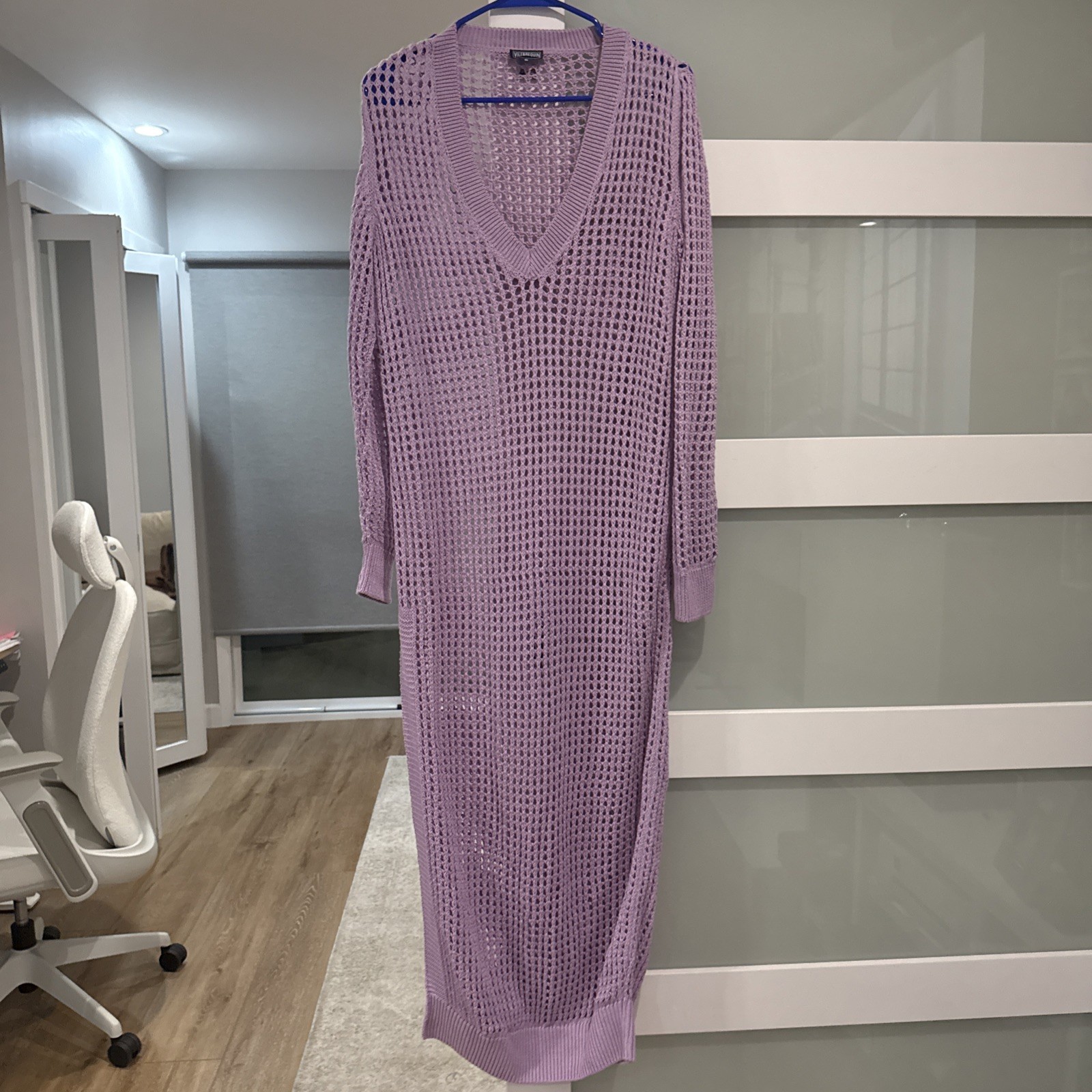 Vilebrequin Women Crochet T-Shirt Maxi Dress Color Fleur Beach Cover Up Small
