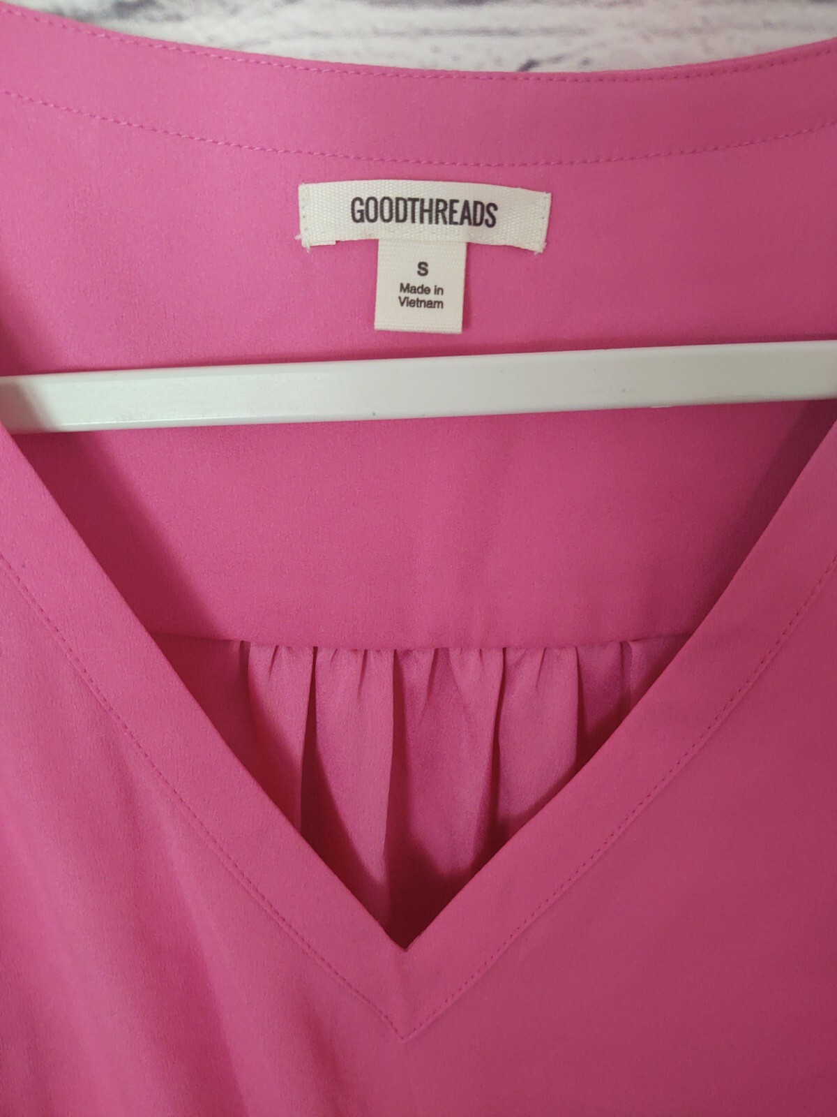 Goodthreads Womens Georgette Ruffle Sleeve Mini Dress Size Small Pink – NEW