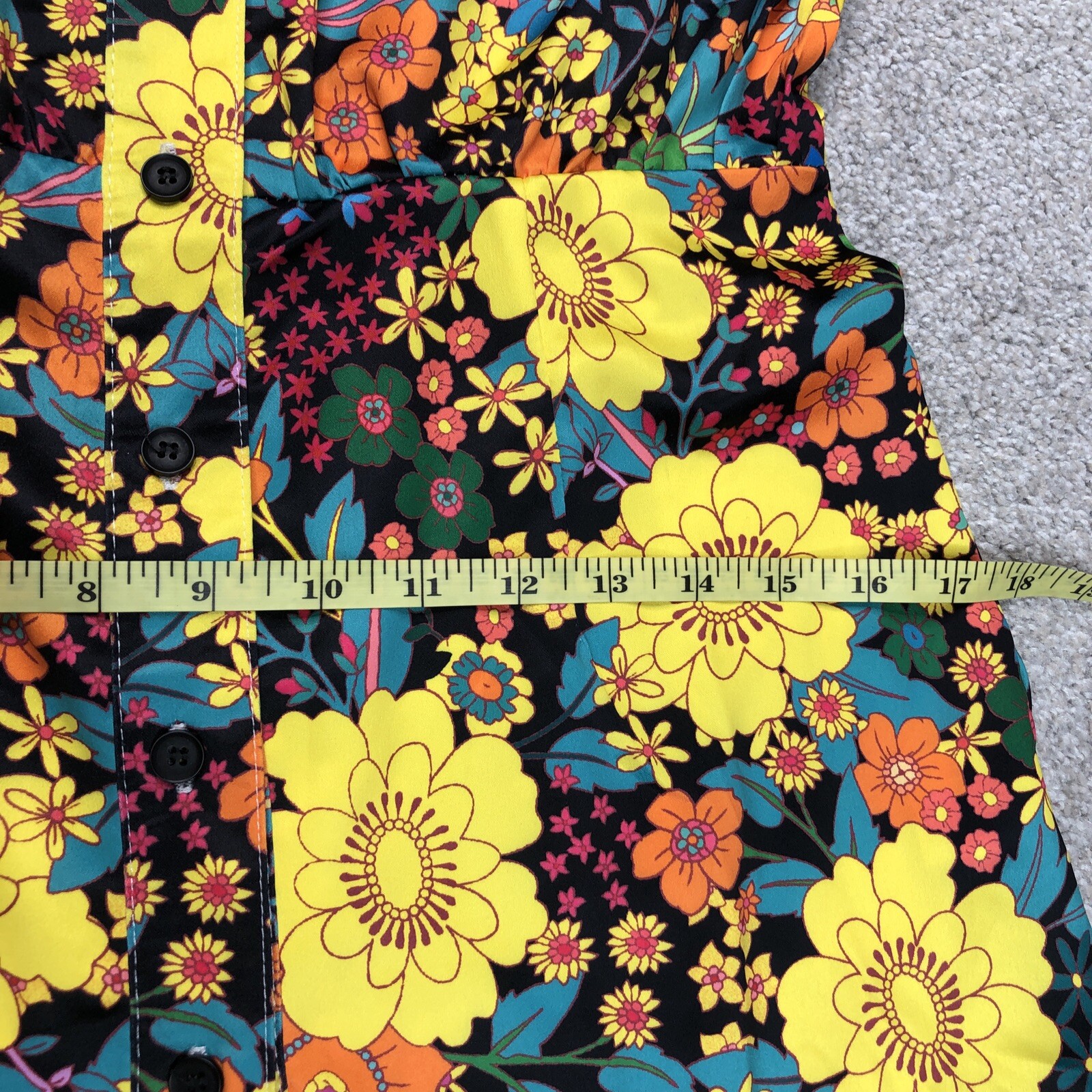 Love Harmony Dress Women Medium Mini Groovy Flower Power Floral Hippie Sz M