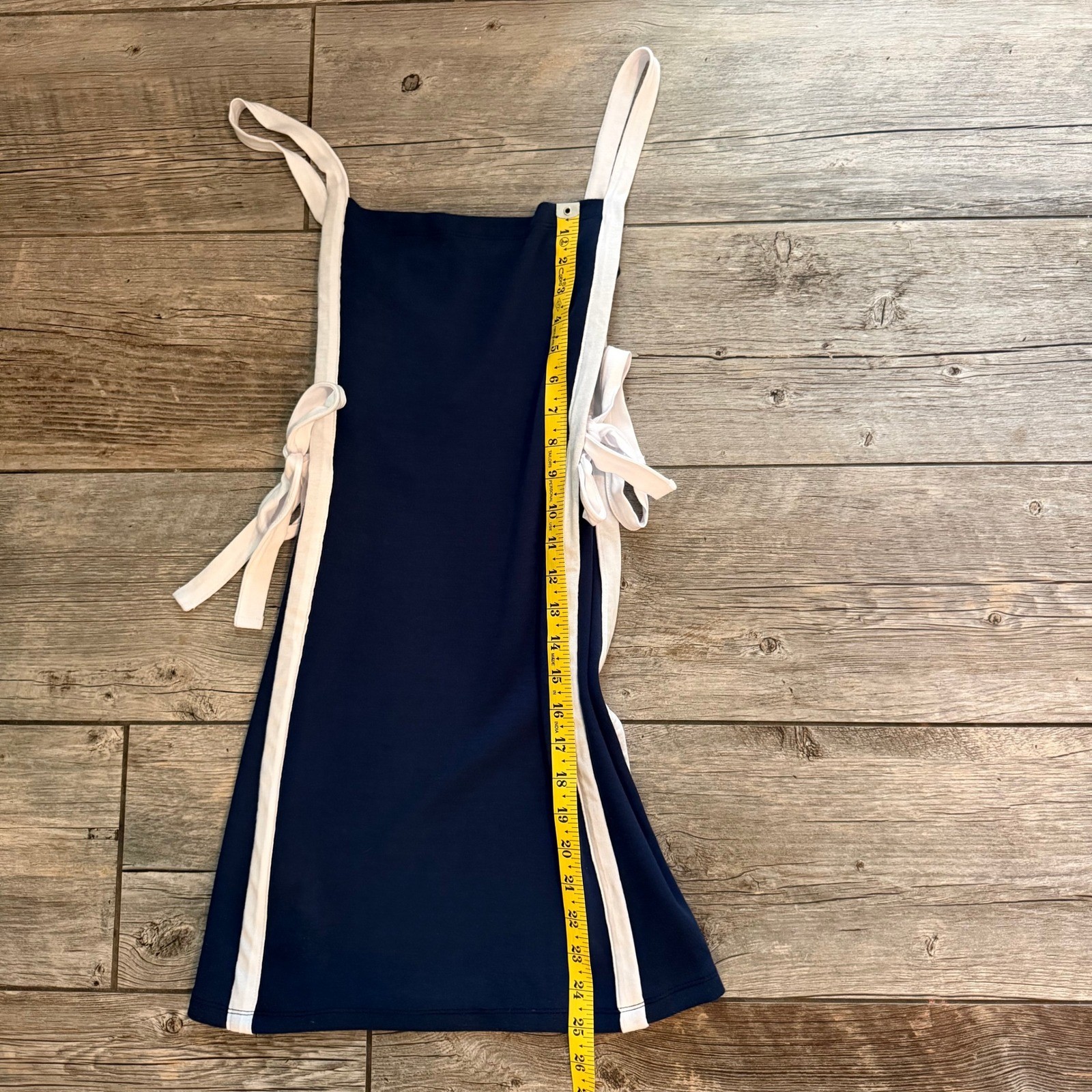 Daily Practice Anthropologie Navy Side Tie Mini Dress XXS New