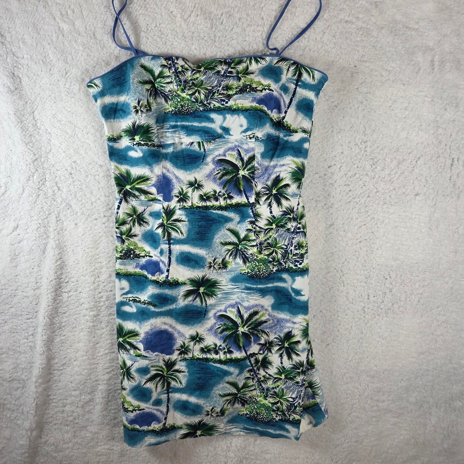 City Triangles Tropical Palm Tree Beach Strapless Mini Dress Size 11