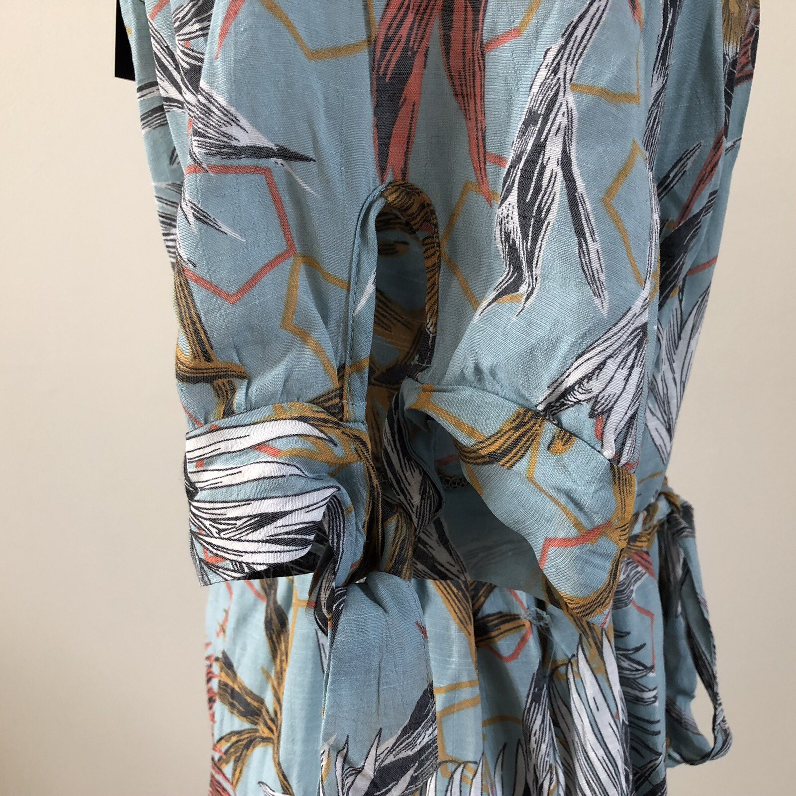 Mile Gabrielle Women’s Teal Blue SS Floral Lined Dress Sz 1XL
