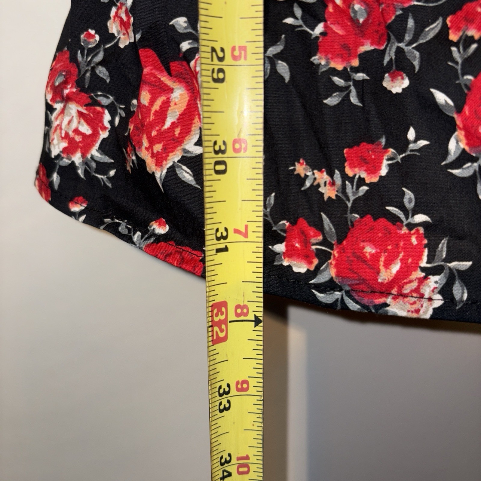 Black Red White Floral Sweetheart Neckline Fit & Flare Mini Dress