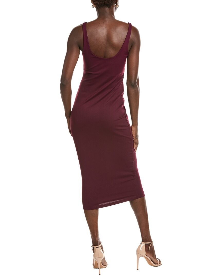 Susana Monaco Solid Midi Dress Women’s Red L