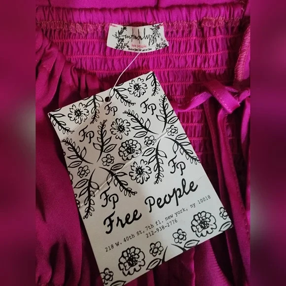 NWT Free People Intimately Meant To Be Mini Slip Dress, Hot Pink X-Small