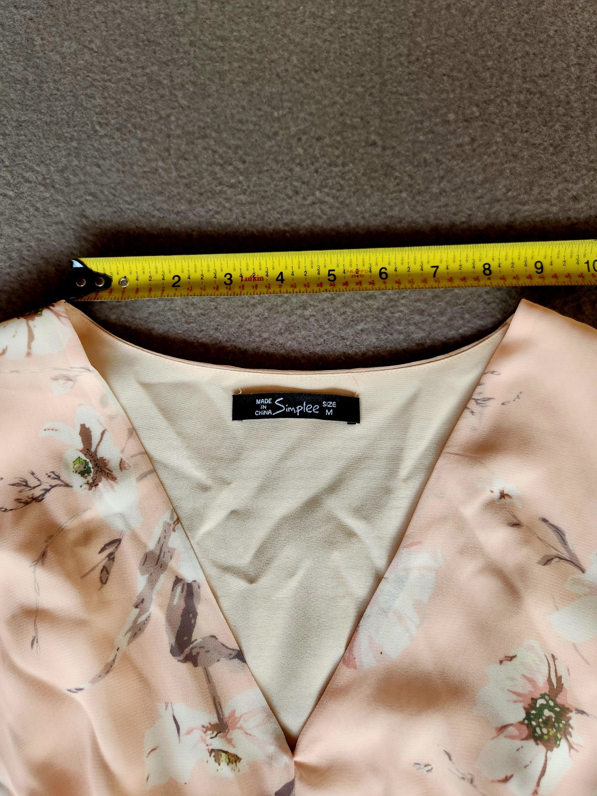 Simplee M Floral Chiffon Maxi Dress Peach Pink Cottagecore Wedding Guest