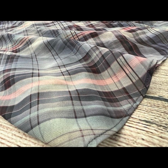 F1– NWT multicolor PRESLEY SKYE spag strap plaid long maxi dress XS $149