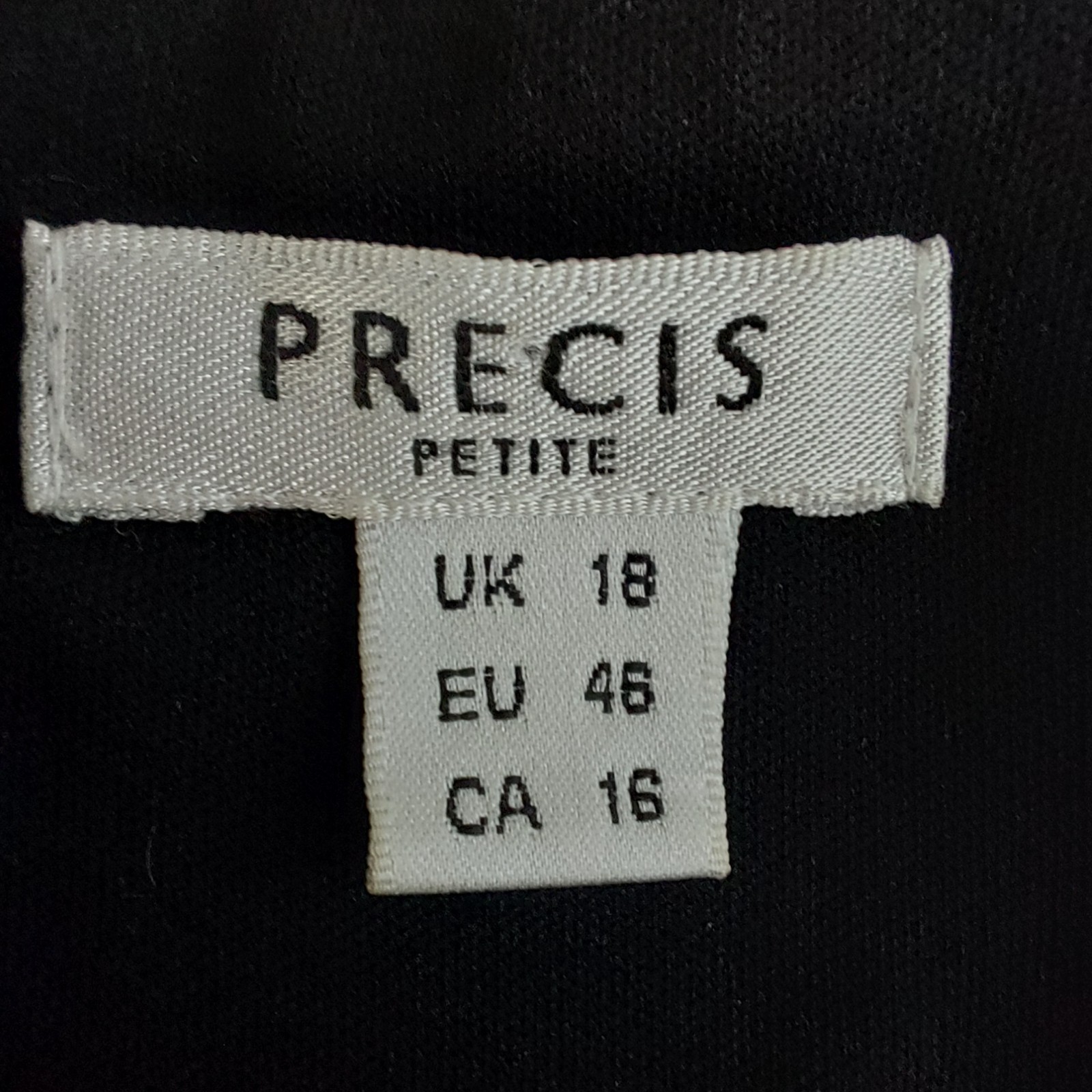 Precis Petite Black Embroidered Shift Dress UK 18 Floral Sequin Occasion Dress