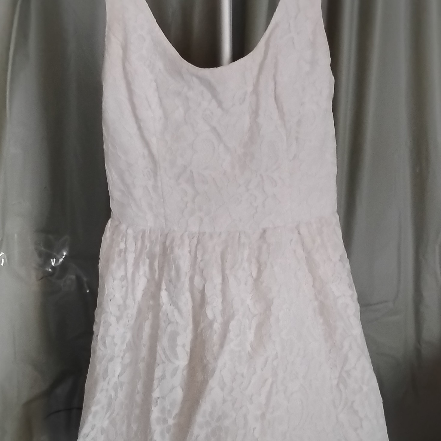 Hollister Y2K Cottagecore Sundress Women S White Floral Lace Fairycore Romantic
