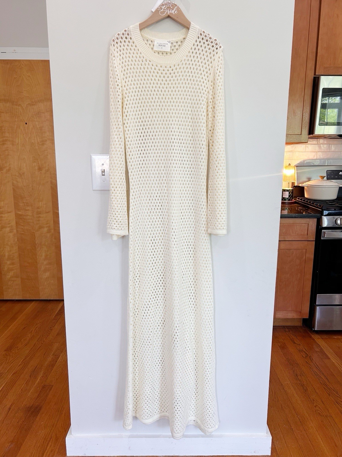 Hyacinth House Tuckernuck Cream Knit Long Sleeve Amanyara Dress M