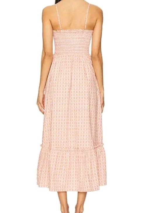 Cleobella Bellini Plaid Smocked Magnolia Ankle Dress M NEW $288