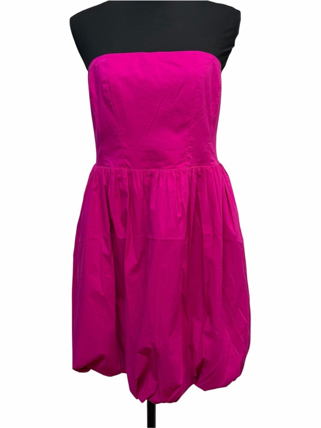 Express Women’s M Pink Strapless Bubble Hem Dress Smocked Back NWT Party