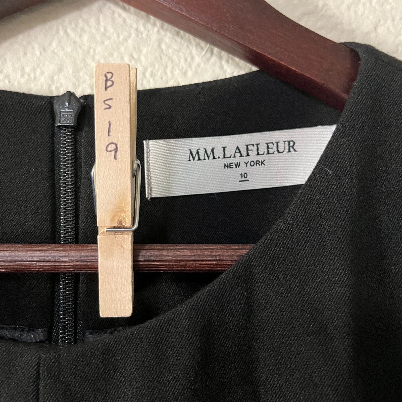 M M Lafleur Women Black Pockets Unlined Capsule Career Office Sheath Dress SZ 10