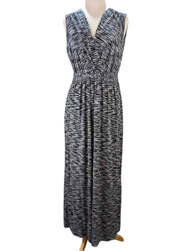 Spense Maxi Sundress Womens XL Black Boho Chic Resort Contemporary Modest Casual