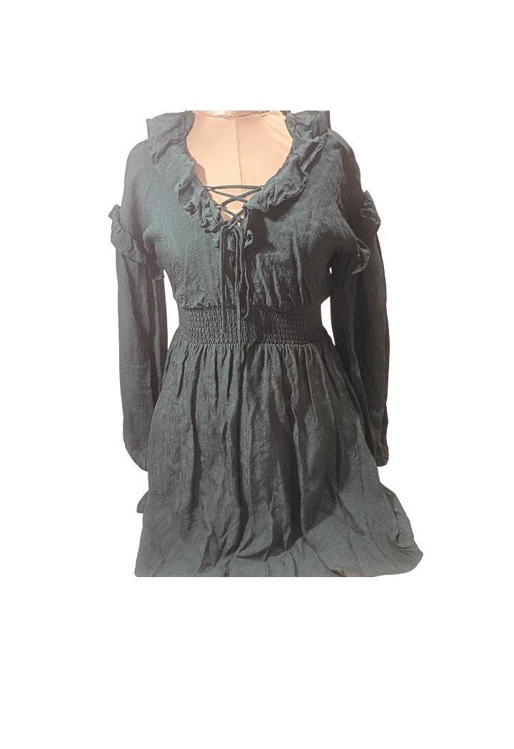 Moonriver Boutique Boheme Prairiecore Cottagecore Corset Style Bust Ruffle Dress