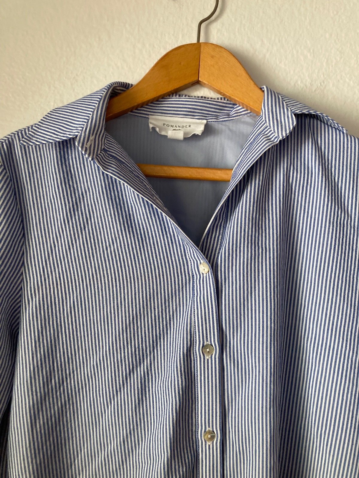 Pomander Place Tuckernuck Blue Stripe Griffin Maxi Shirtdress Size XS
