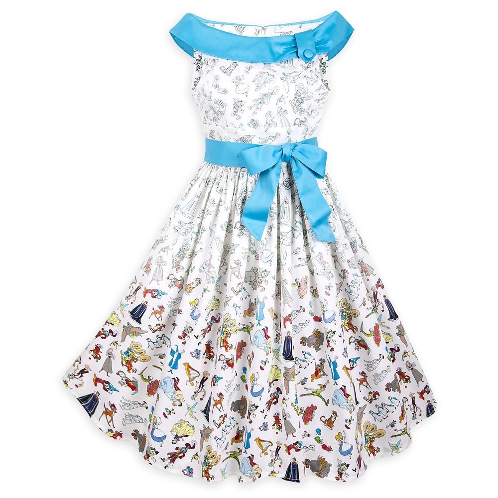 Disney Parks The Dress Shop Ink And Paint Dress LARGE – NEW RARE
