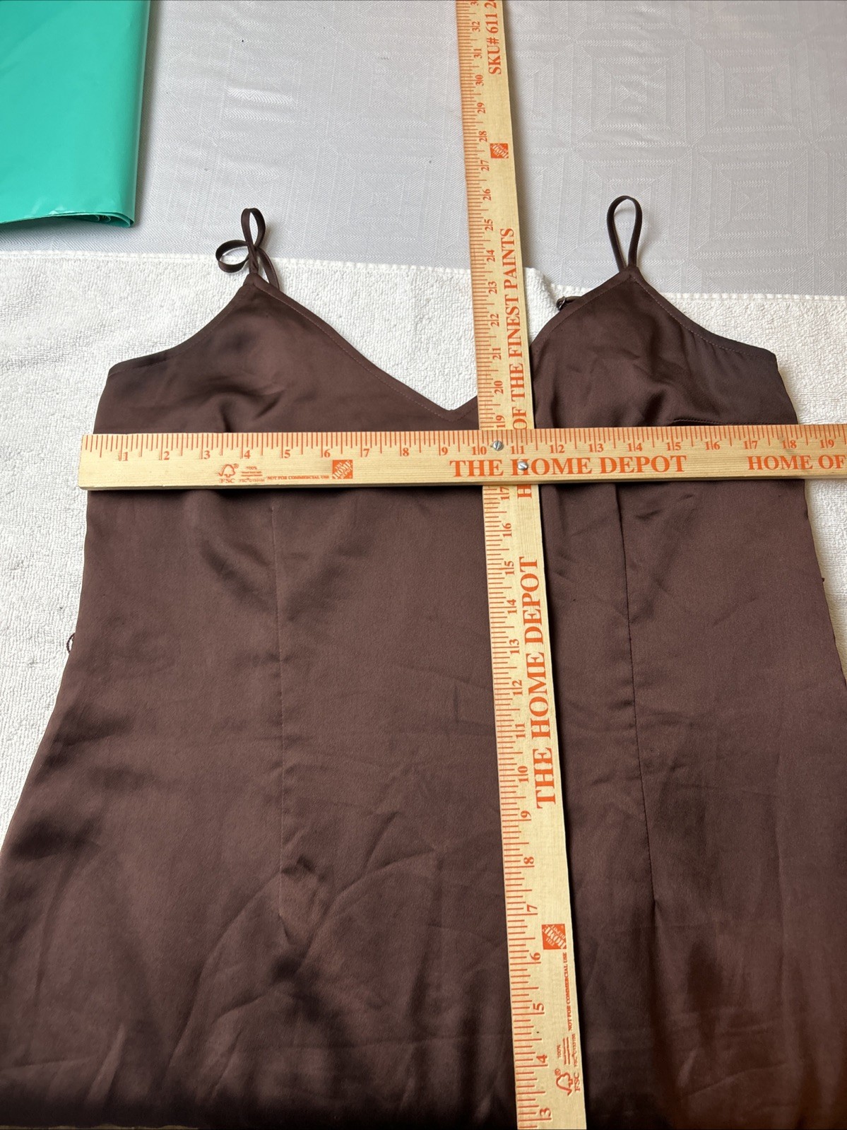 Abercrombie and Fitch brown slipped dress slit in the front extra large satin
