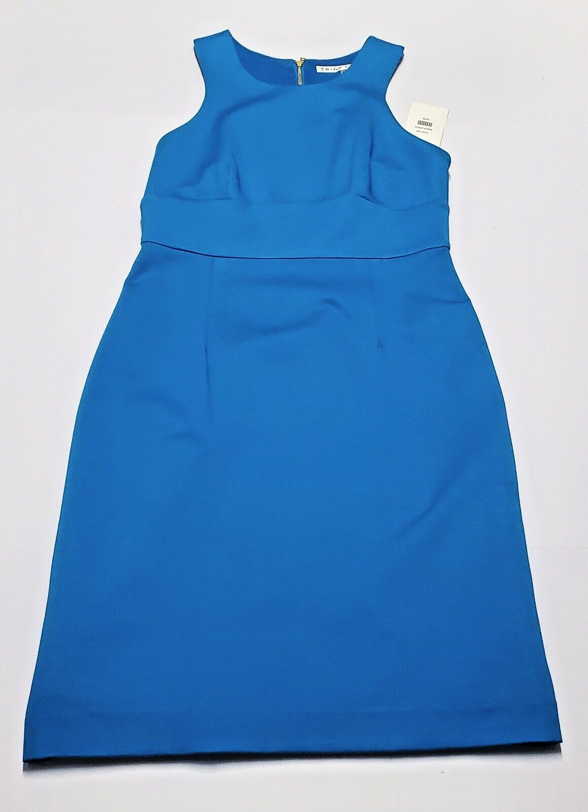 Trina Turk Robyn Blue Cocktail Sheath Dress Racerback Sleeveless Sz 8 NWT $278
