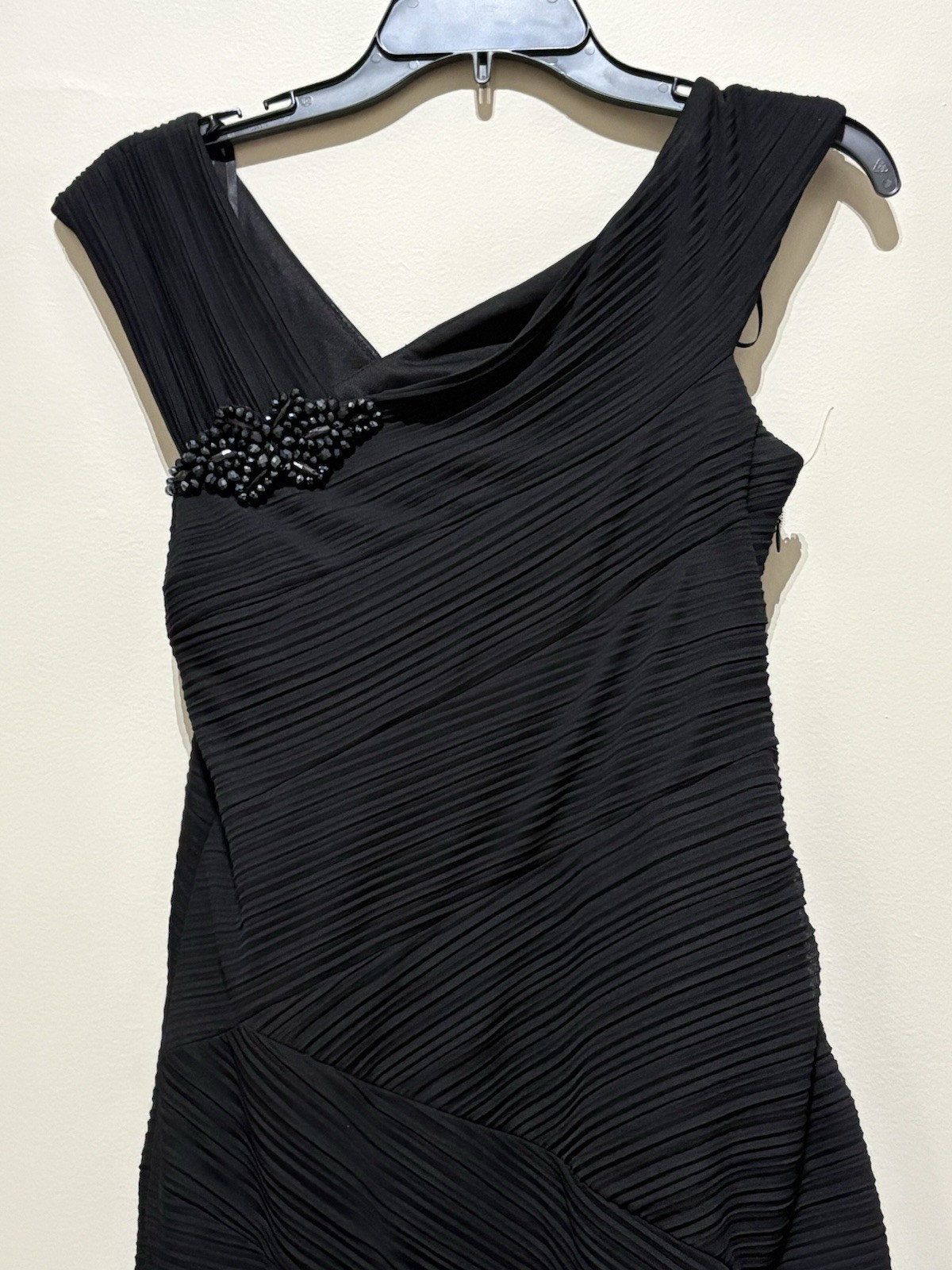 DECODE 1.8 Asymmetrical Neckline Sheath Dress Size 8 With Beaded Accent Lined