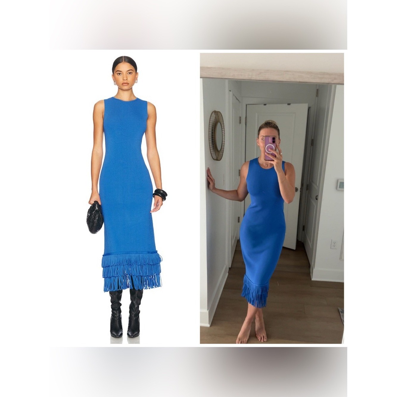 Simon Miller Albers Midi Dress Blue Small