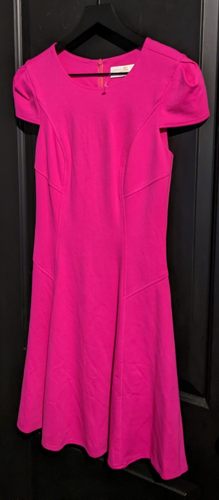Amanda Uprichard Women’s Cold Shoulder Sleeve Hot Pink Mini Dress Size Small