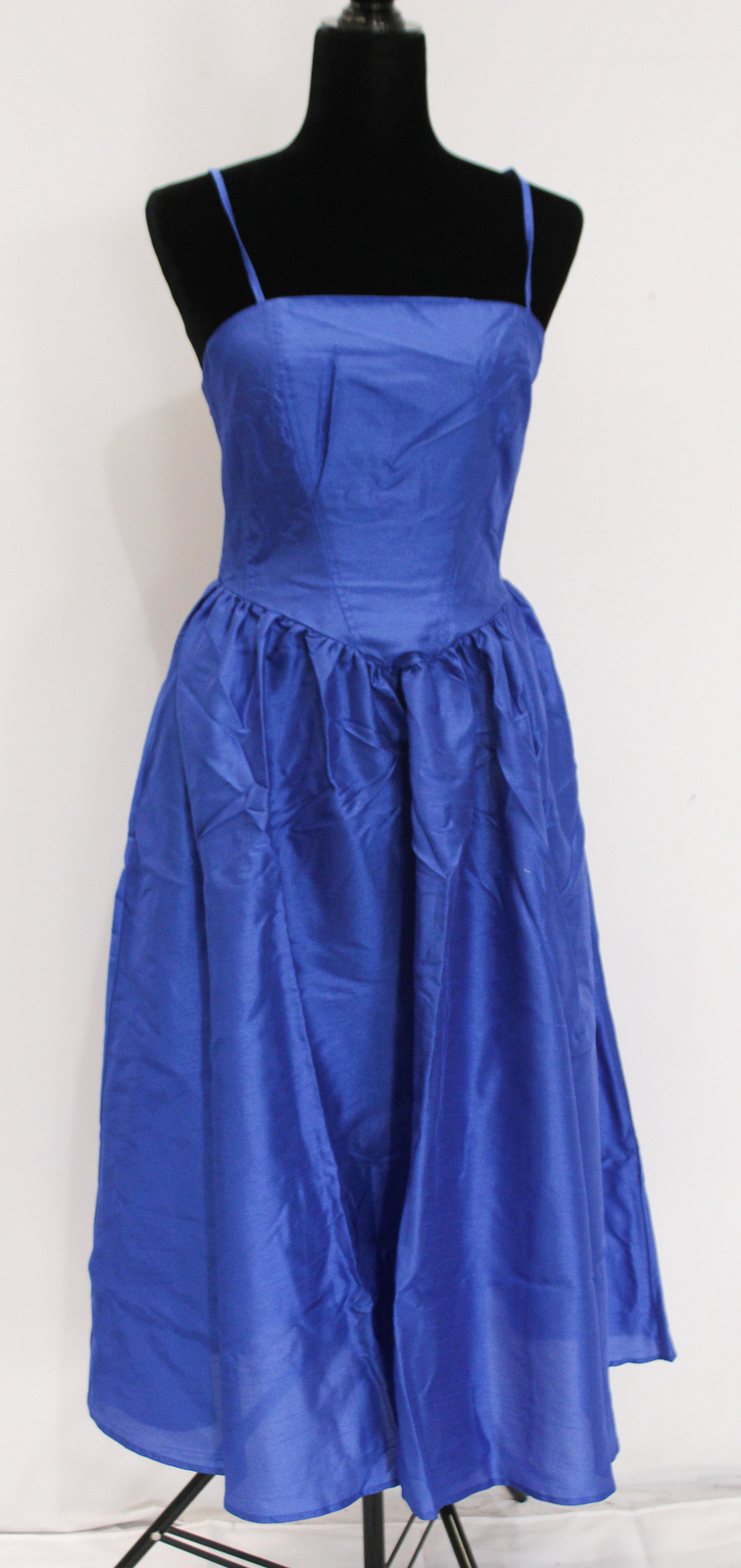 Hutch Women’s Sleeveless Straight Shantung A-Line Midi Dress CD4 Blue Medium