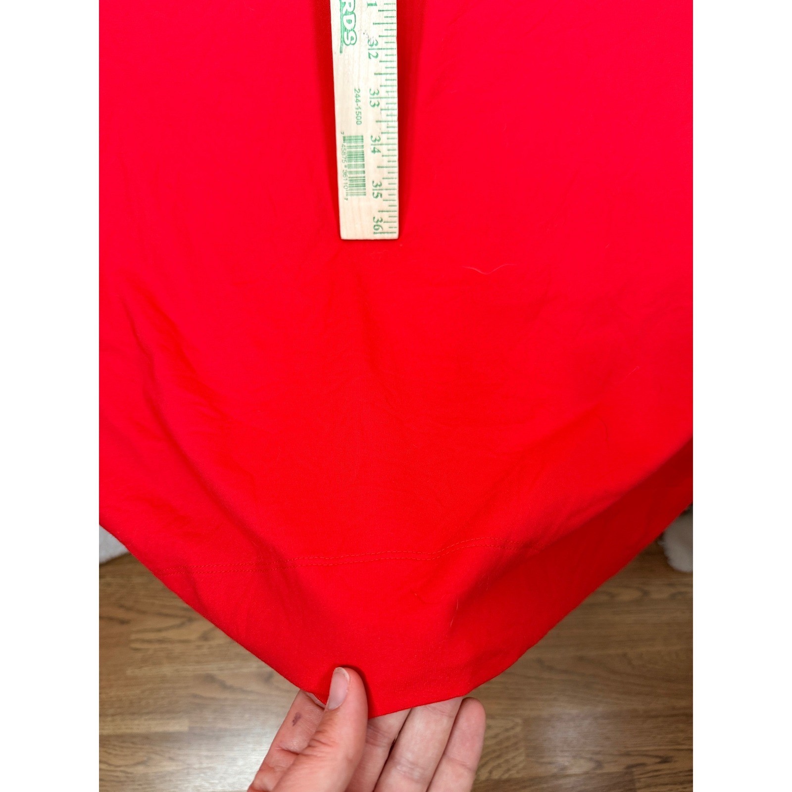 TravelSmith Red Supplex V-Neck T-Shirt Dress Womens XLP Stretch Travel Beach