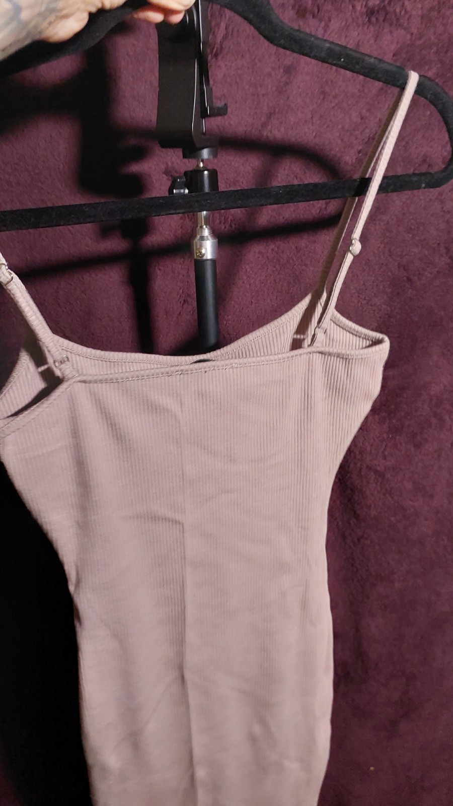 Fashion Nova Pink Ribbed Knit Bodycon Maxi Dress Scoop Neck Strappy Sleeveless