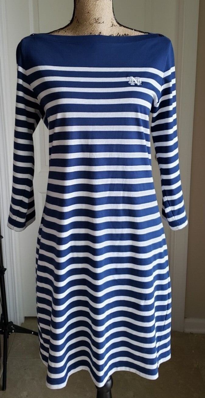 LADY IRISH Peter Millar Notre Dame Shirt Dress Womens PIMA Size Medium WORN ONCE