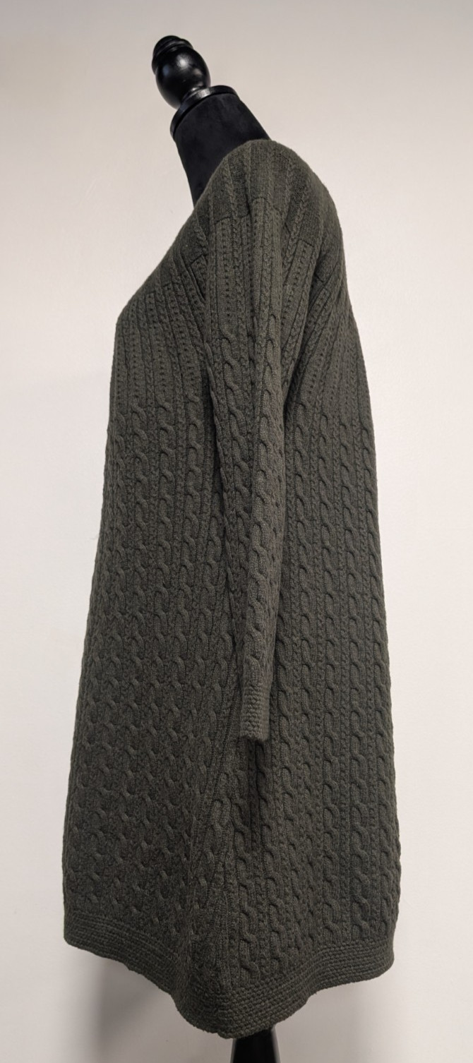 Soft Surroundings Forest Green Nylon/Rayon/Wool/Cashmere Blend Sweater Dress, M
