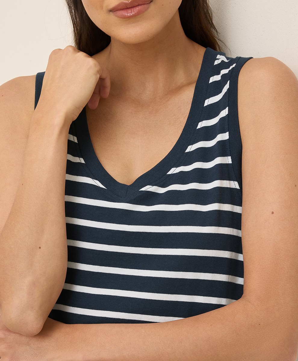 Pact Dresses Skirts Women’S Softspun A-Line Tank Dress X-Large Monterey Stripe