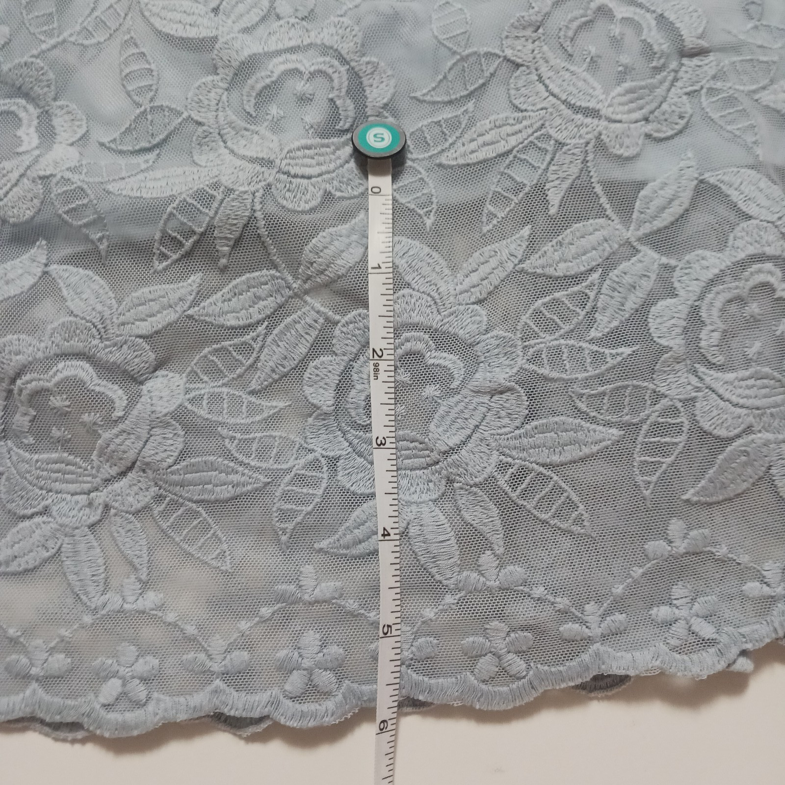 Sundance love always lace embroidered dress size 10 dusty blue