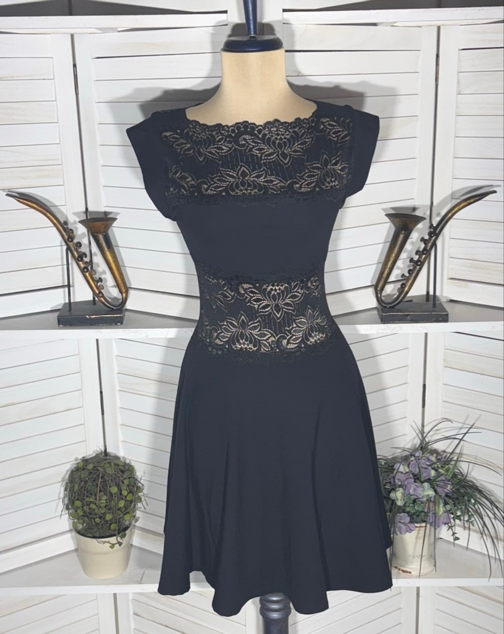 Bebe Vintage Y2K black dress floral sheer whimsigoth dark fairy coquette sz XS