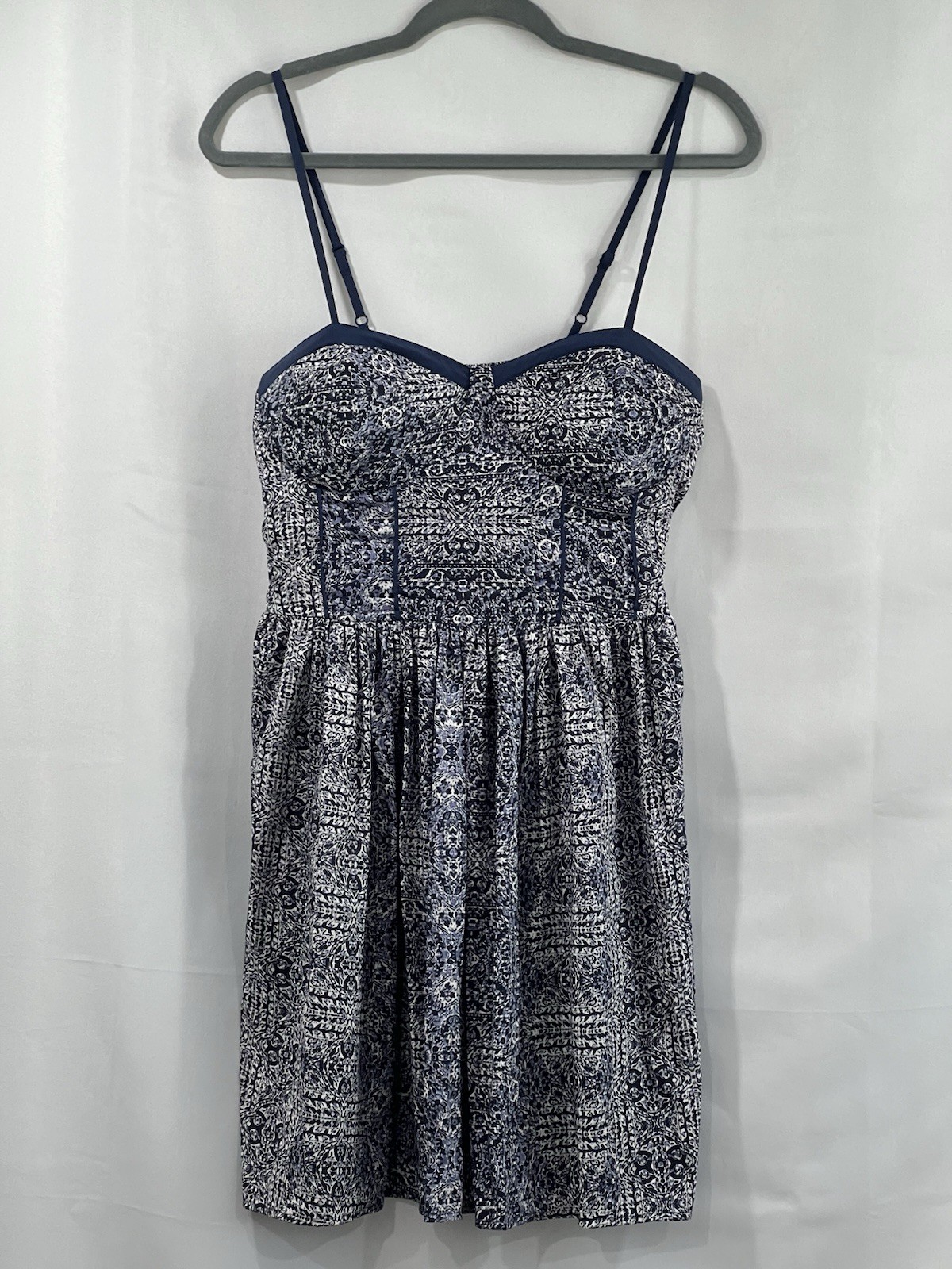 Band of Gypsies Summer Dress Large Navy Blue Short Fun Party Cocktail