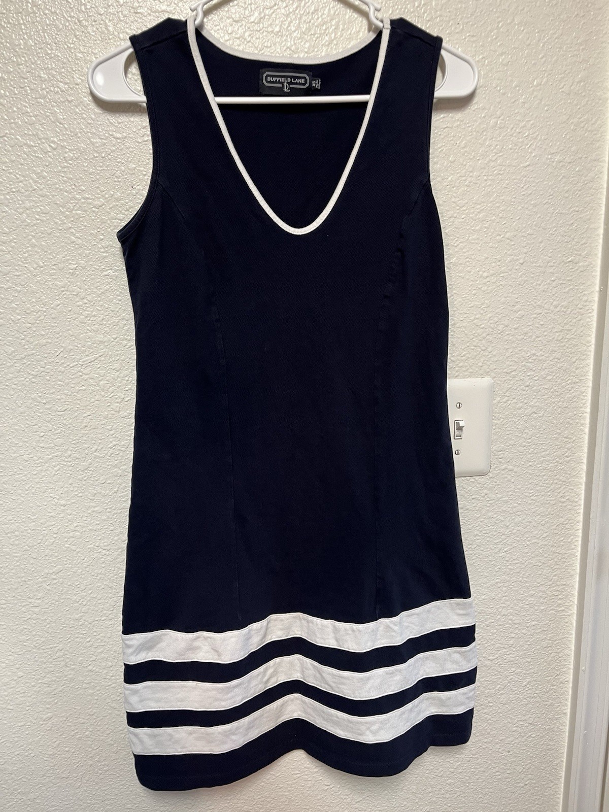 Duffield Lane Dress Women’s Sz XS Sailor Nautical Sleeveless Quite Luxury Preppy