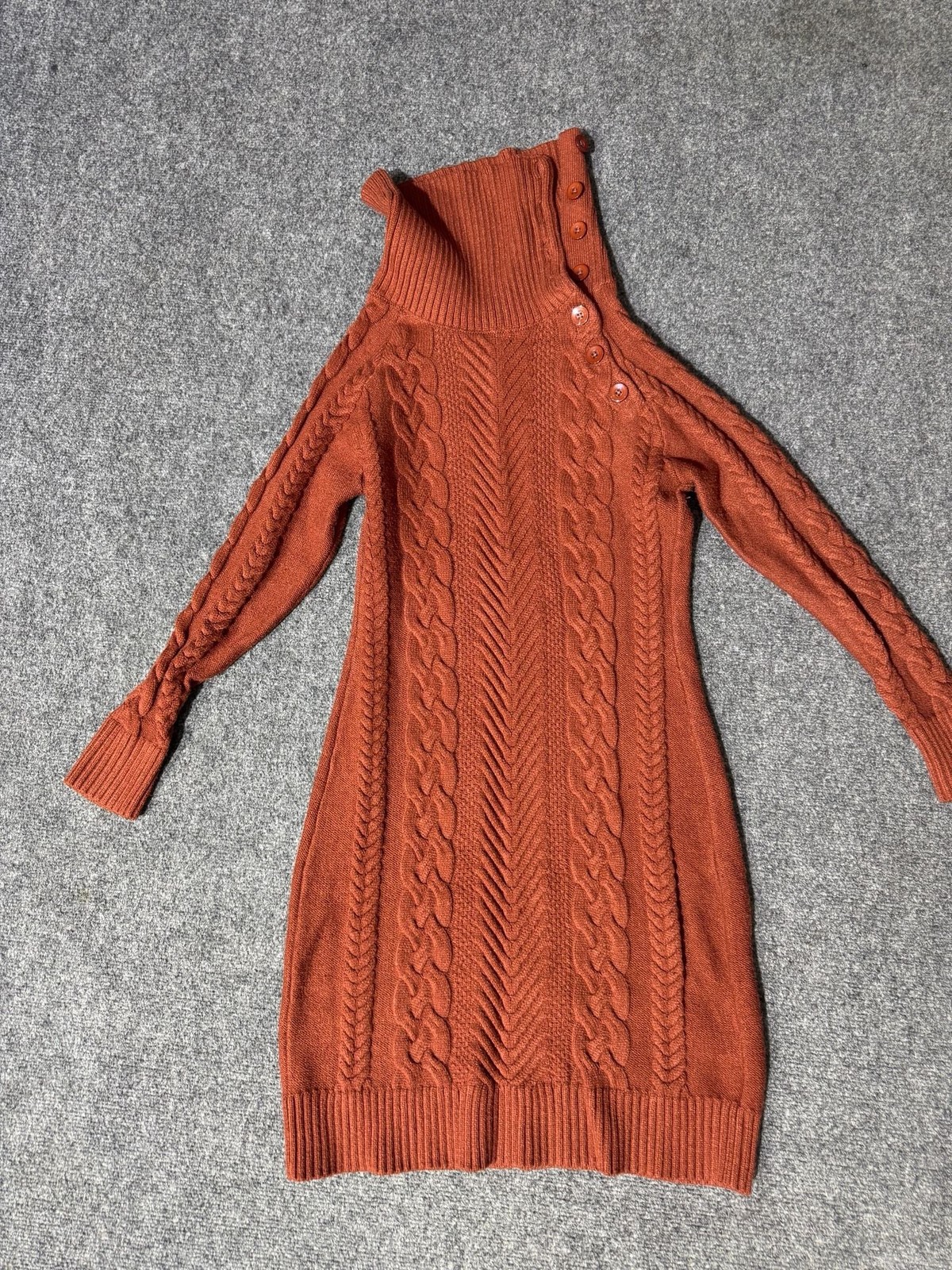 👗 BLENCOT Women’s Knit Sweater Dress – Brown (Size Large)