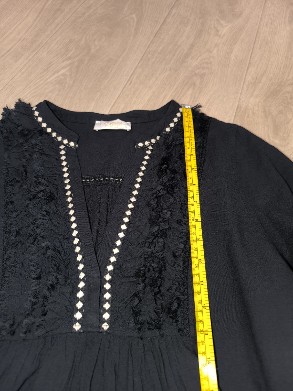 Anthropologie DEVOTION TWINS Efisto Embroidered Mini Dress M