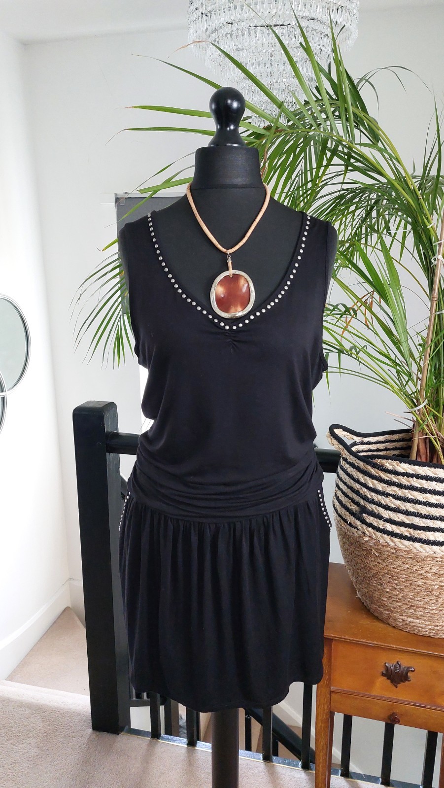LA REDOUTE Womens short Dress size 16 18 L Summer Grecian BOHO Festival Edgy