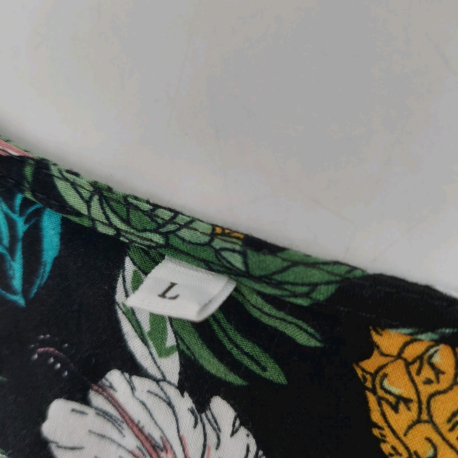 Womans Maxi Dress Size Large Button Up Floral A Line Length 50″ 3/4 Sleeve