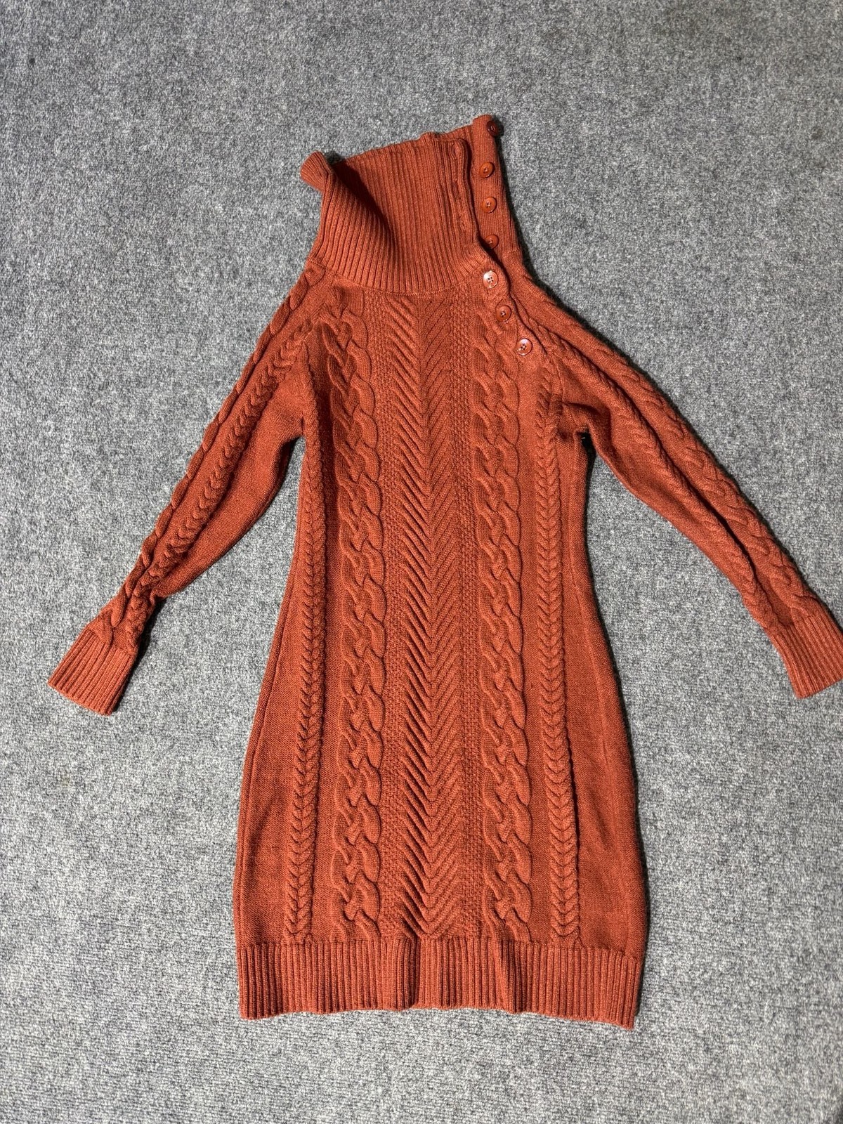 👗 BLENCOT Women’s Knit Sweater Dress – Brown (Size Large)