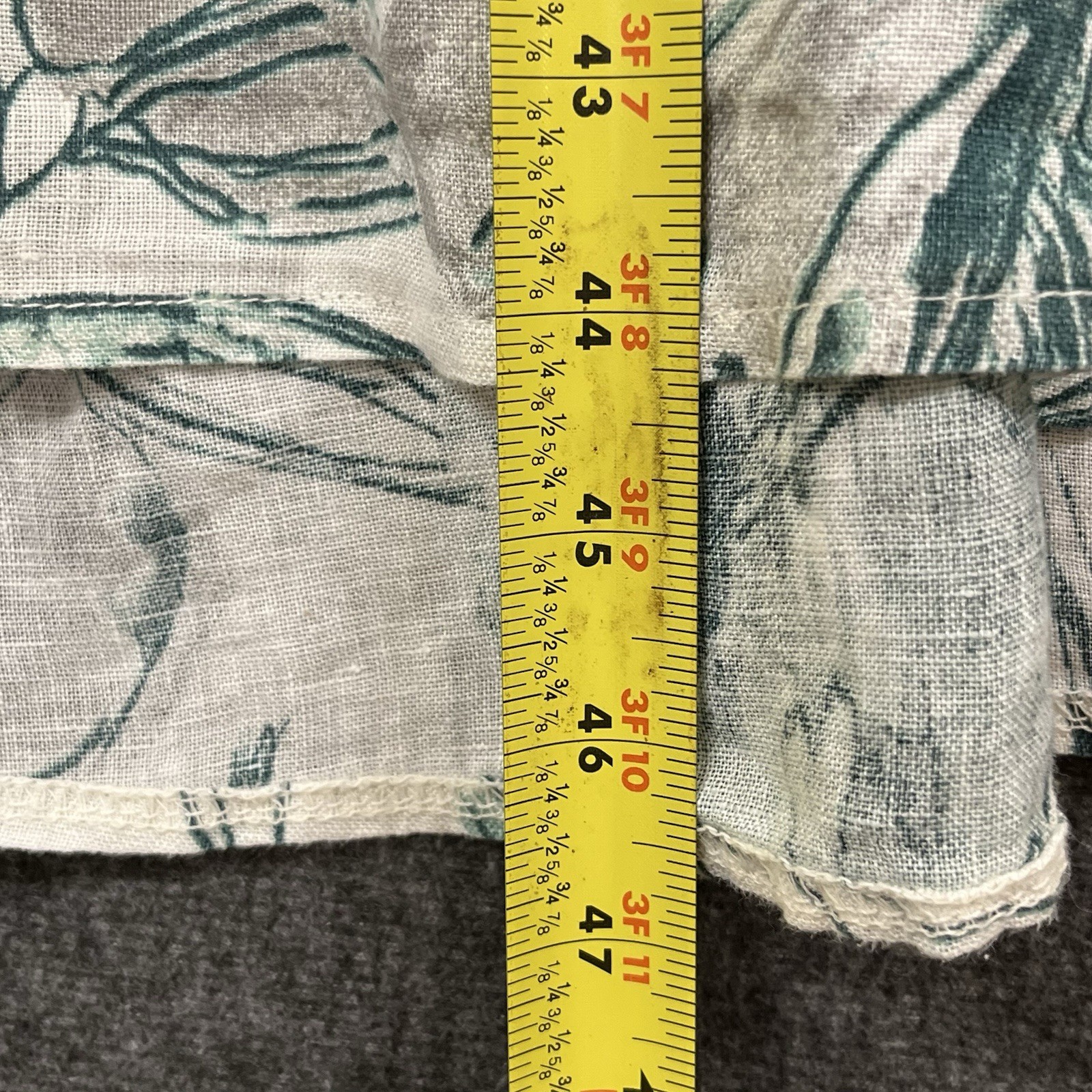 Woolovers Dress Womens 10 Green Beige 100% Linen Lagenlook Boho Beach Floral