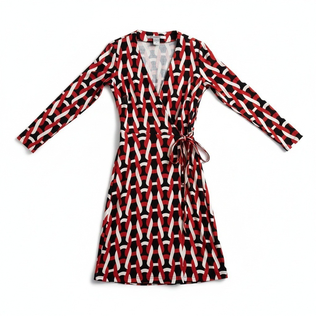 Dress Diane Von Furstenberg Gizela Wrap DressSize 2 Silk Jersey