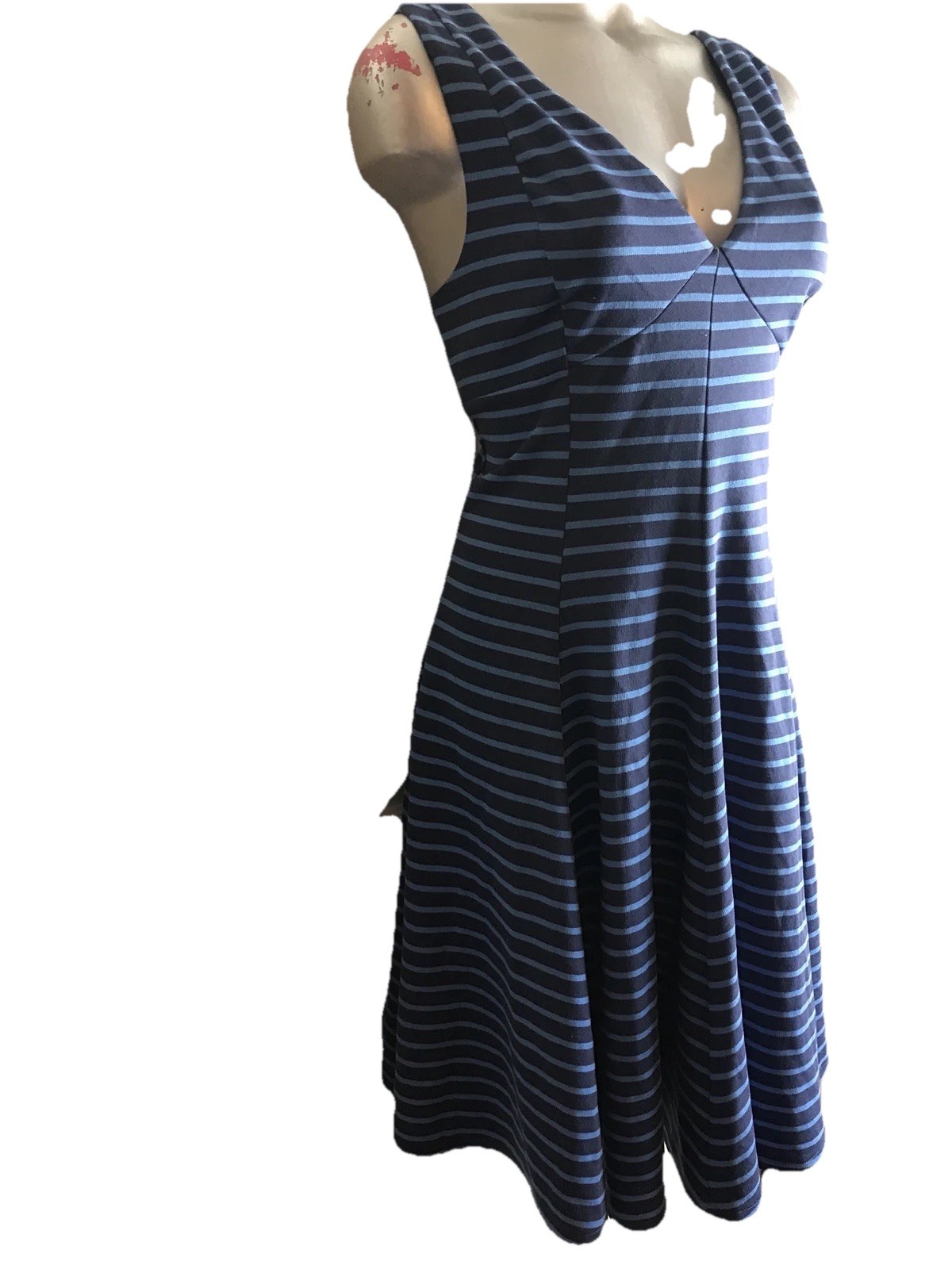 NEW Peter Som for Design Nation Blue Striped A-Line Dress Size 8