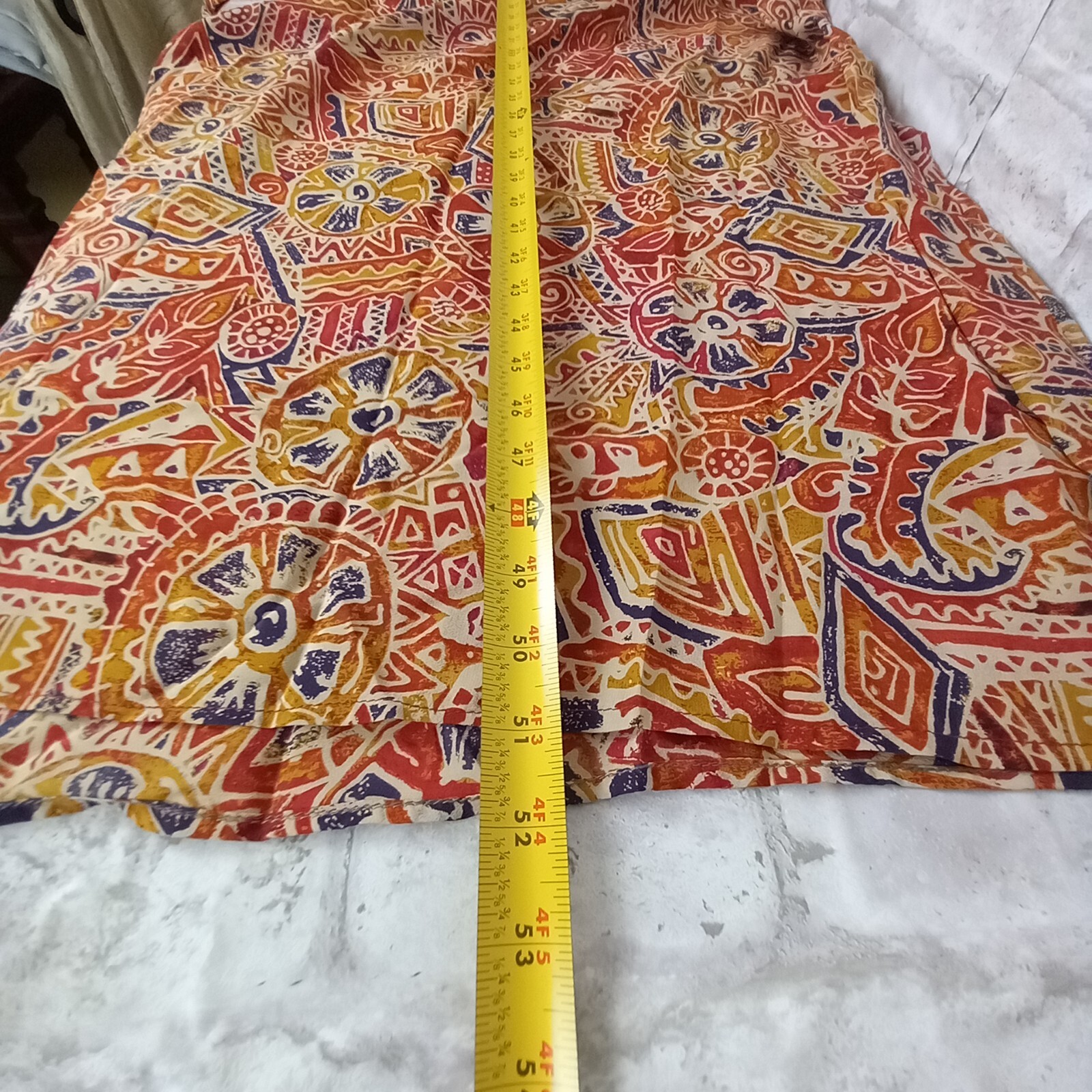 Amanda Smith Silk Maxi Dress Womens 14 Geometric Aztec Southwestern Sleeveless