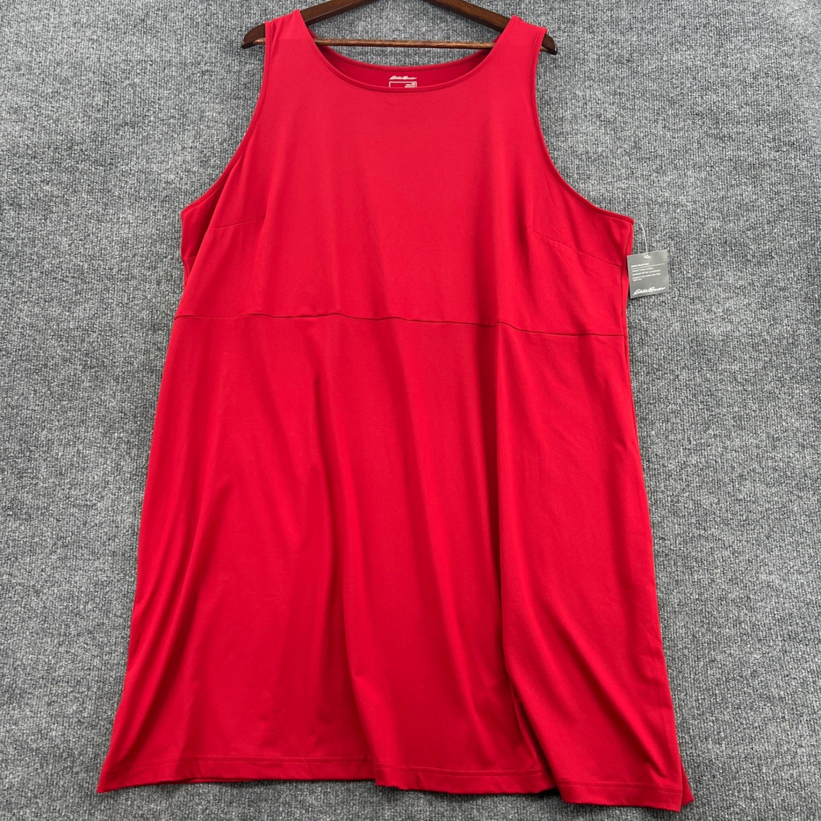 Eddie Bauer Aster UPF 50+ Dress Women 3X Scarlet Red Sleeveless Summer Sun Beach