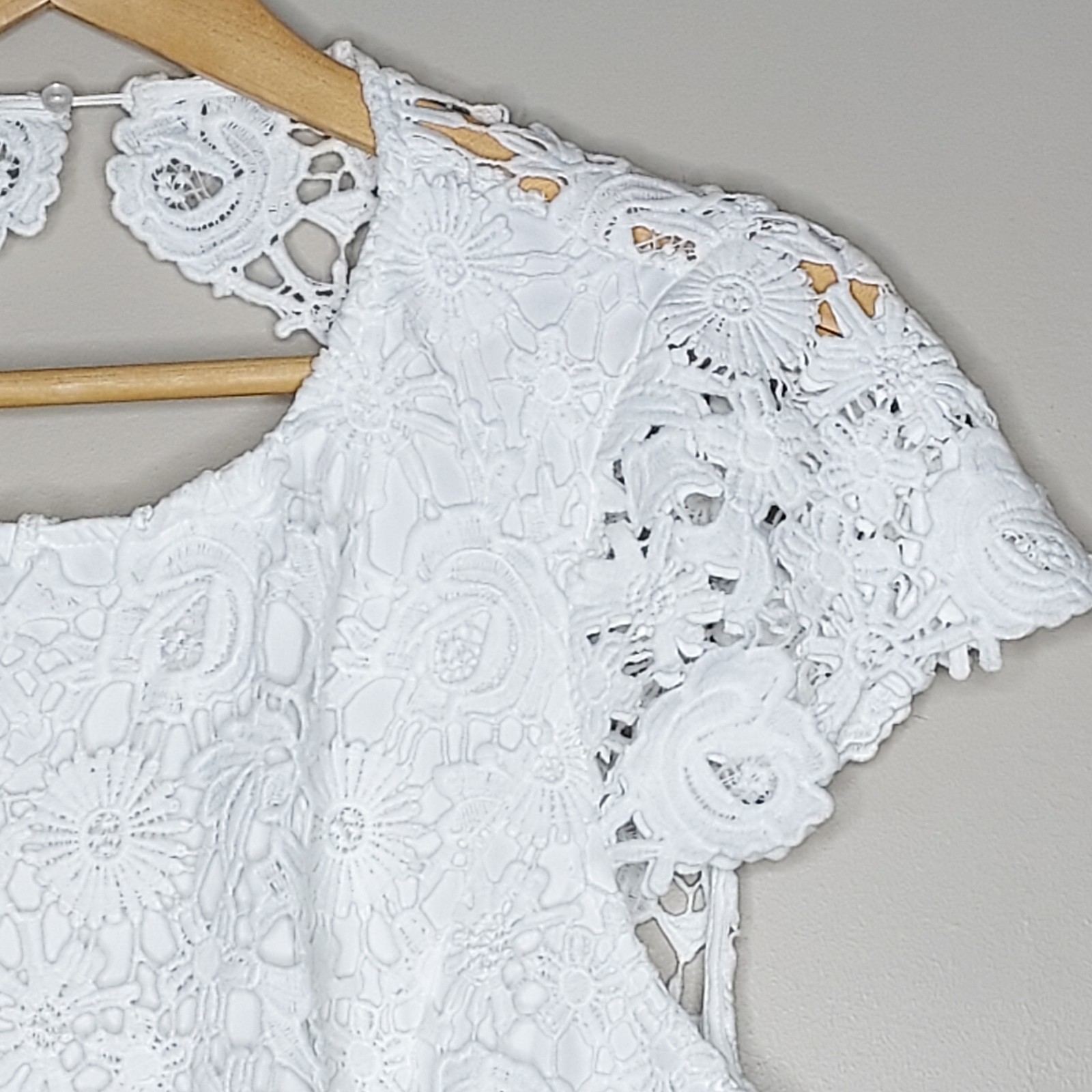 Lulus Romance Language White Lace Backless Mini Dress Xl Bridal Shower Angelcore