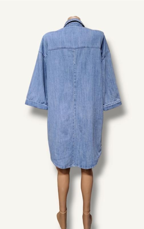 Monki Blue Women’s Stylish Oversized Denim Midi Dress Size XS